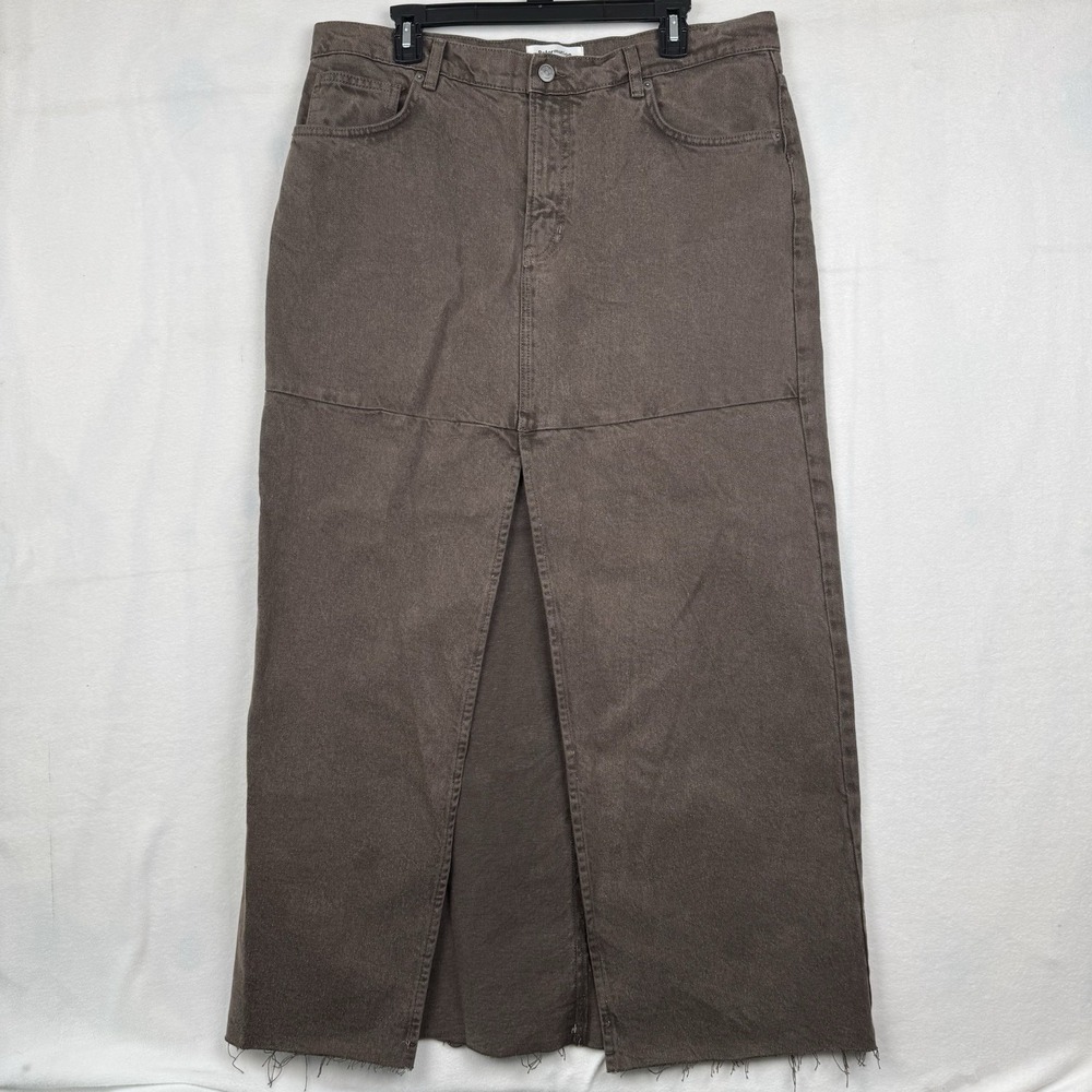 Reformation Tazz Maxi Denim Skirt Vintage Brown Boho Western 31